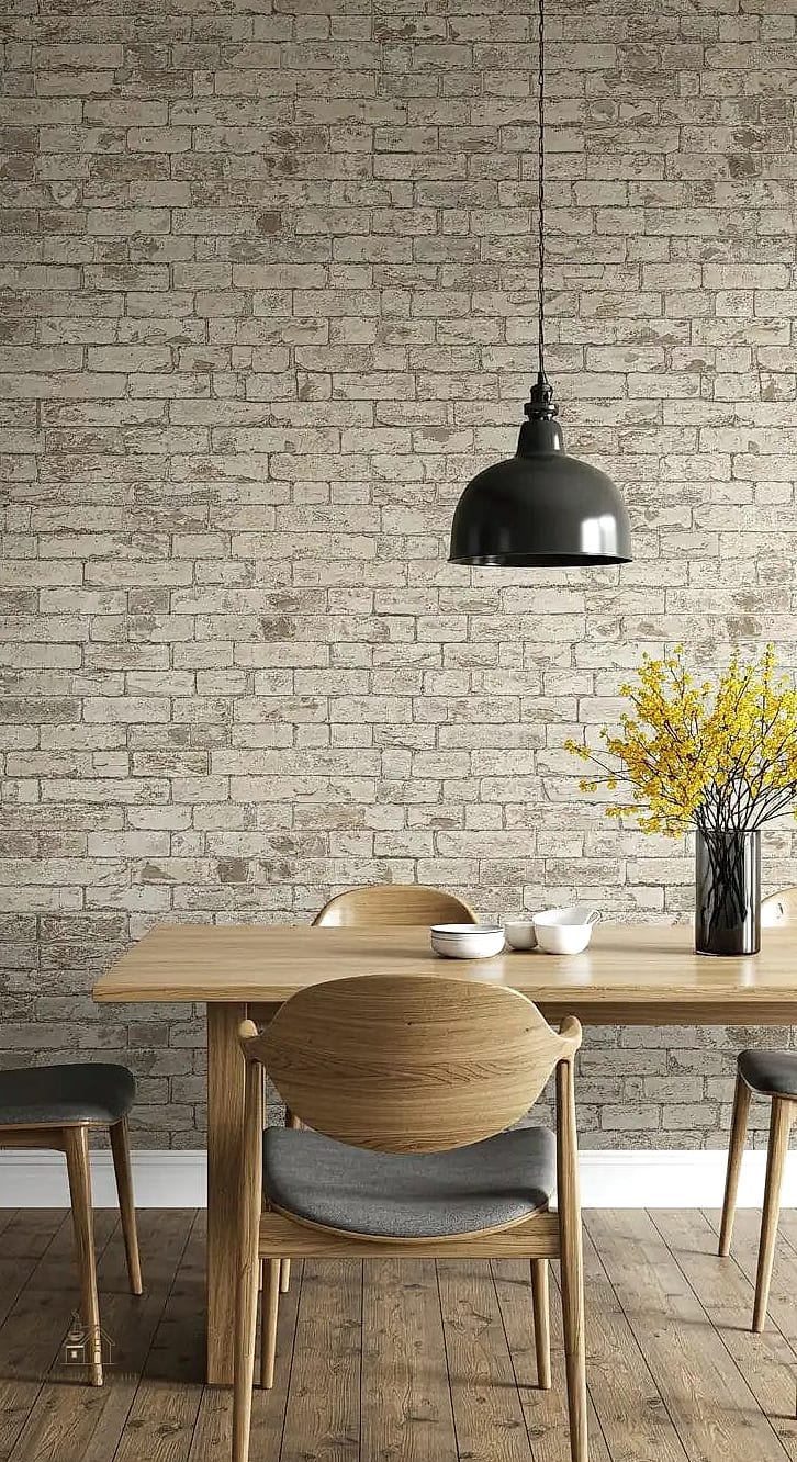 50 Beautiful Dining Room Wallpaper Ideas to Transform Your Space 10 Textured Faux Grasscloth (Vinyl)