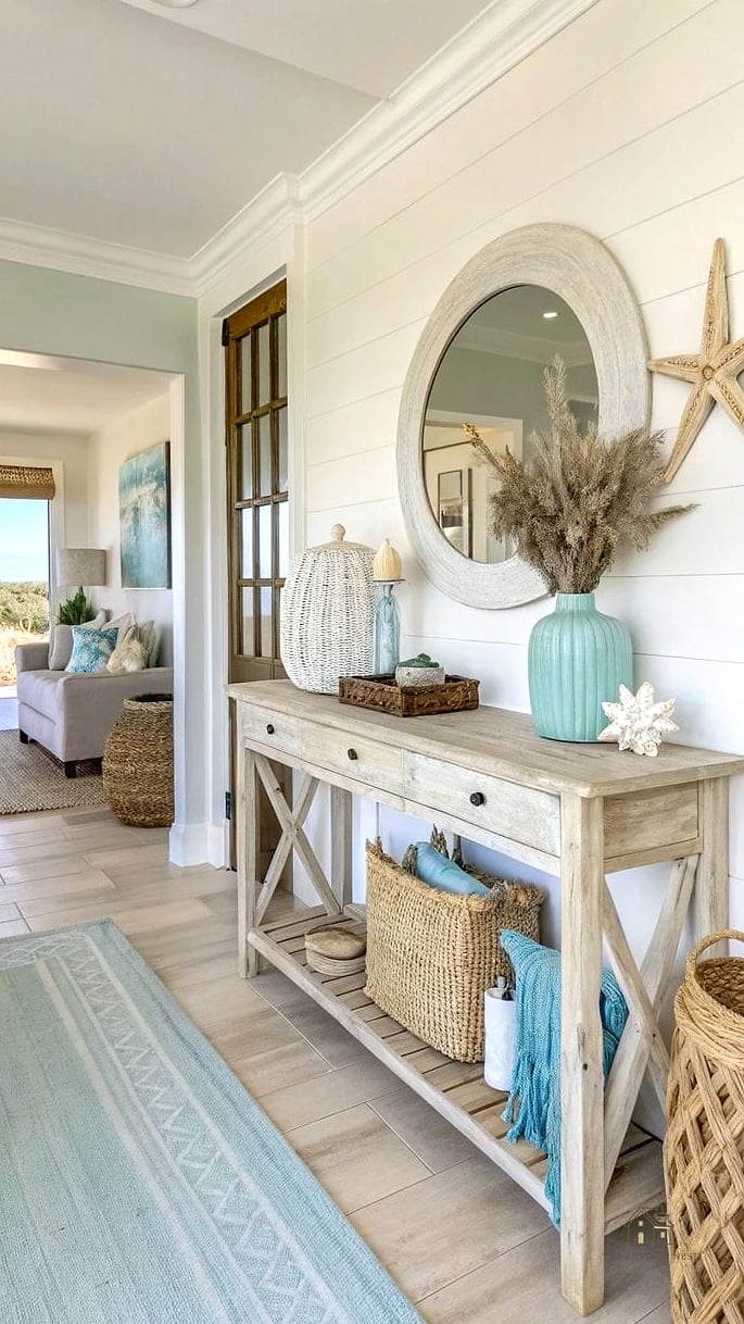 Textured Grasscloth Wallpaper Accent Wall