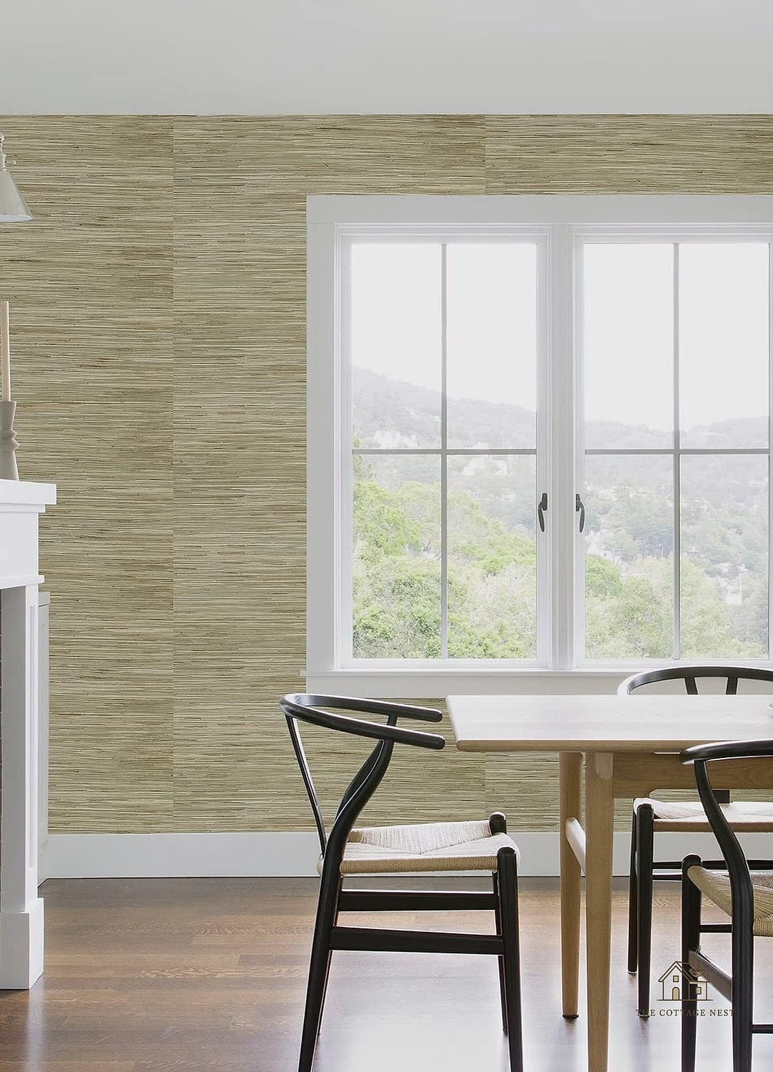 30 Amazing Dining Room Window Treatments on a Budget 27 Textured Grasscloth-Look Shades
