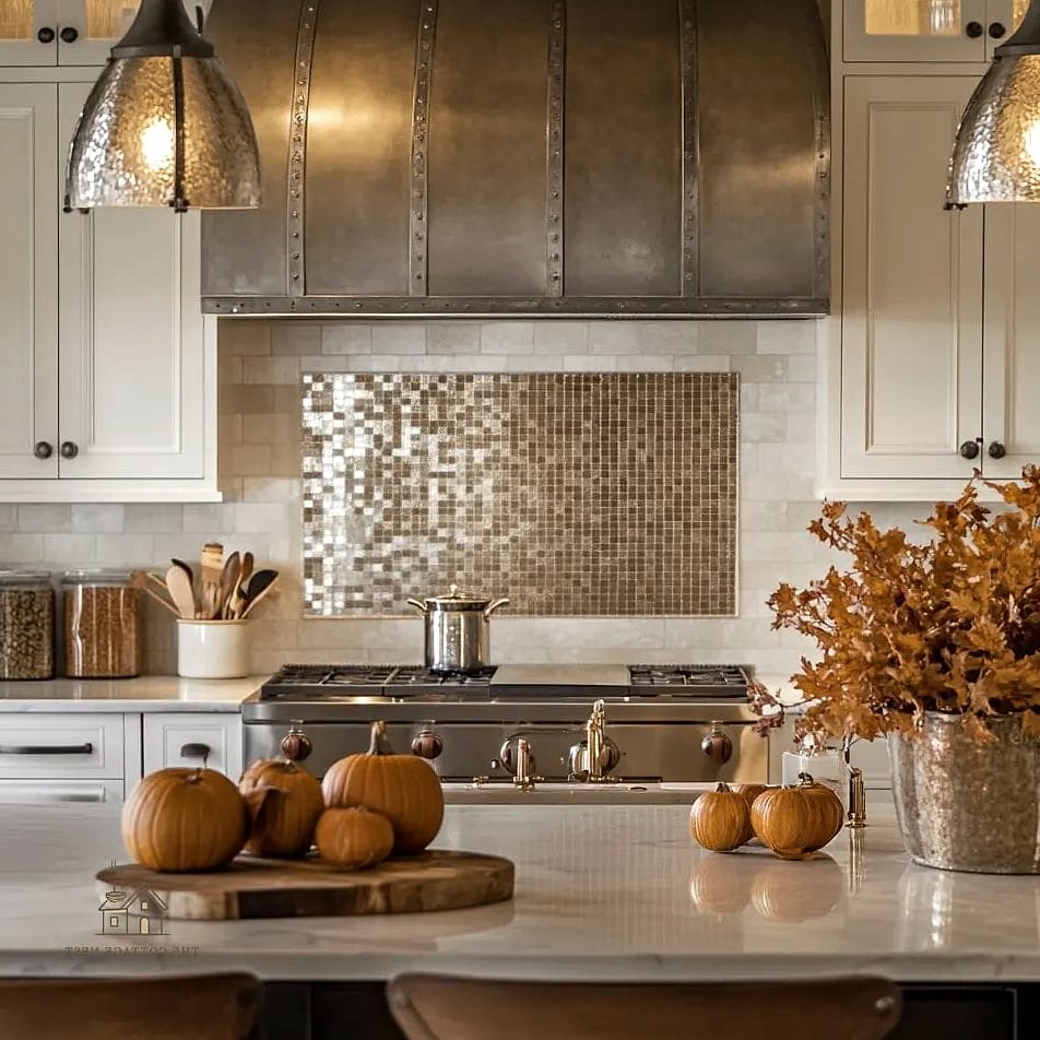30 Stunning Fall Kitchen Decor Ideas That'll Make You Want to Cook All Season 13 Textured Linen Curtains Over the Sink