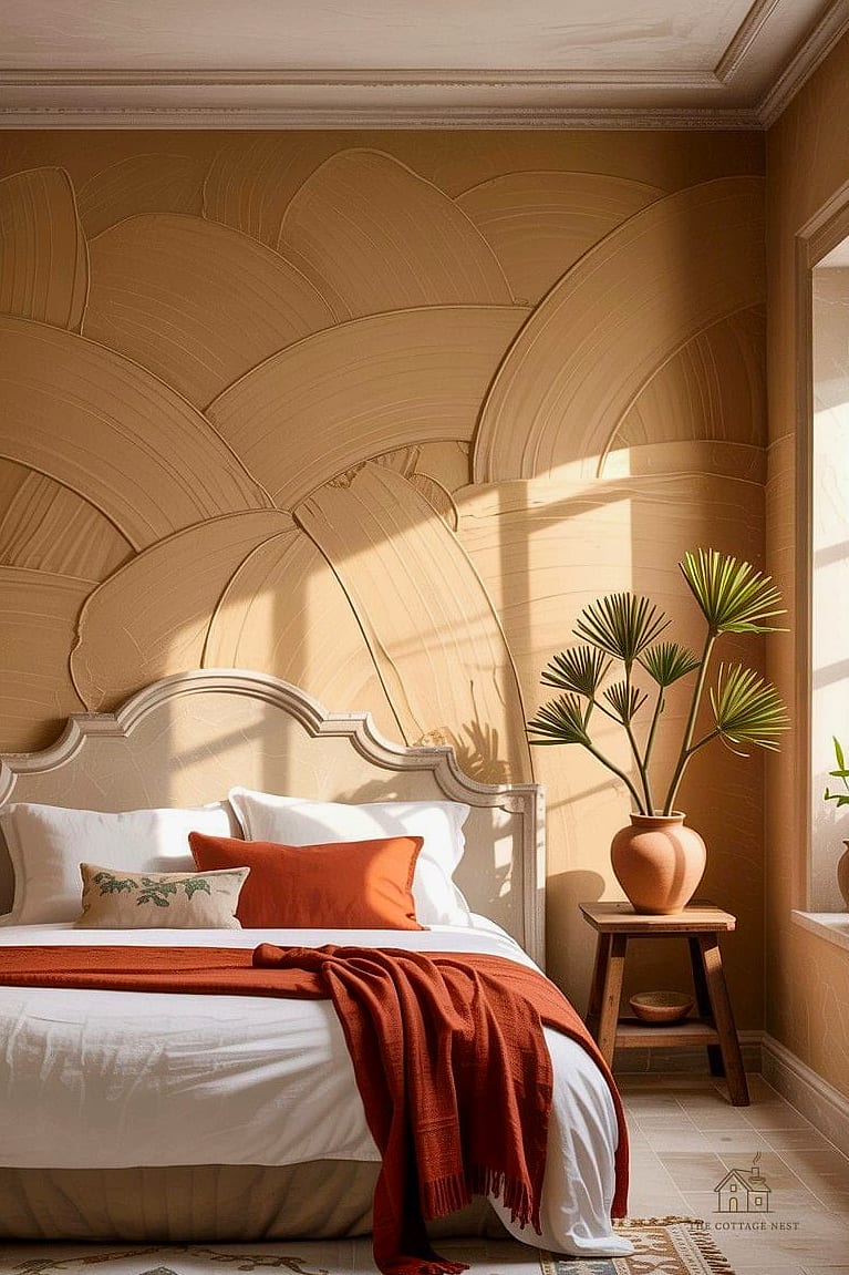 25 Stunning Bedroom Wallpaper Ideas You'll Absolutely Love 19 Textured Plaster-Look Wallpaper