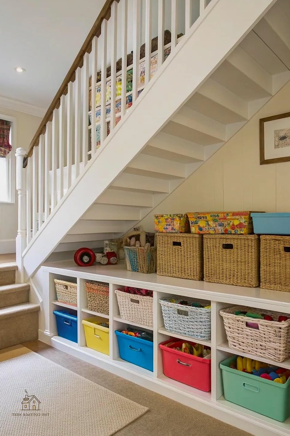 Toy Storage With Labeled Bins