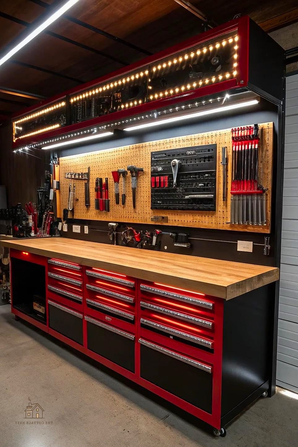 45 Stunning Garage Lighting Ideas You'll Absolutely Love 5 Track Lighting Over Workbench