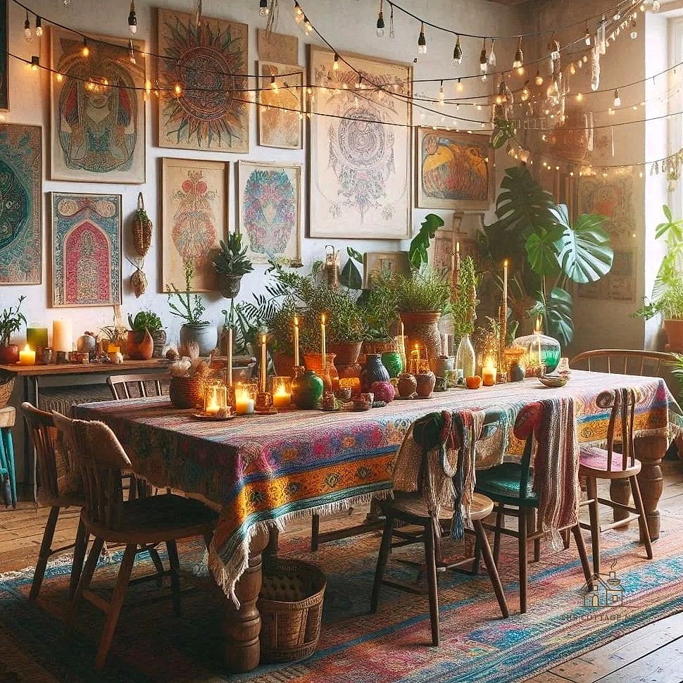 40 Cozy Boho Dining Room Decor Ideas Worth Pinning 7 Trailing Greenery on the Table