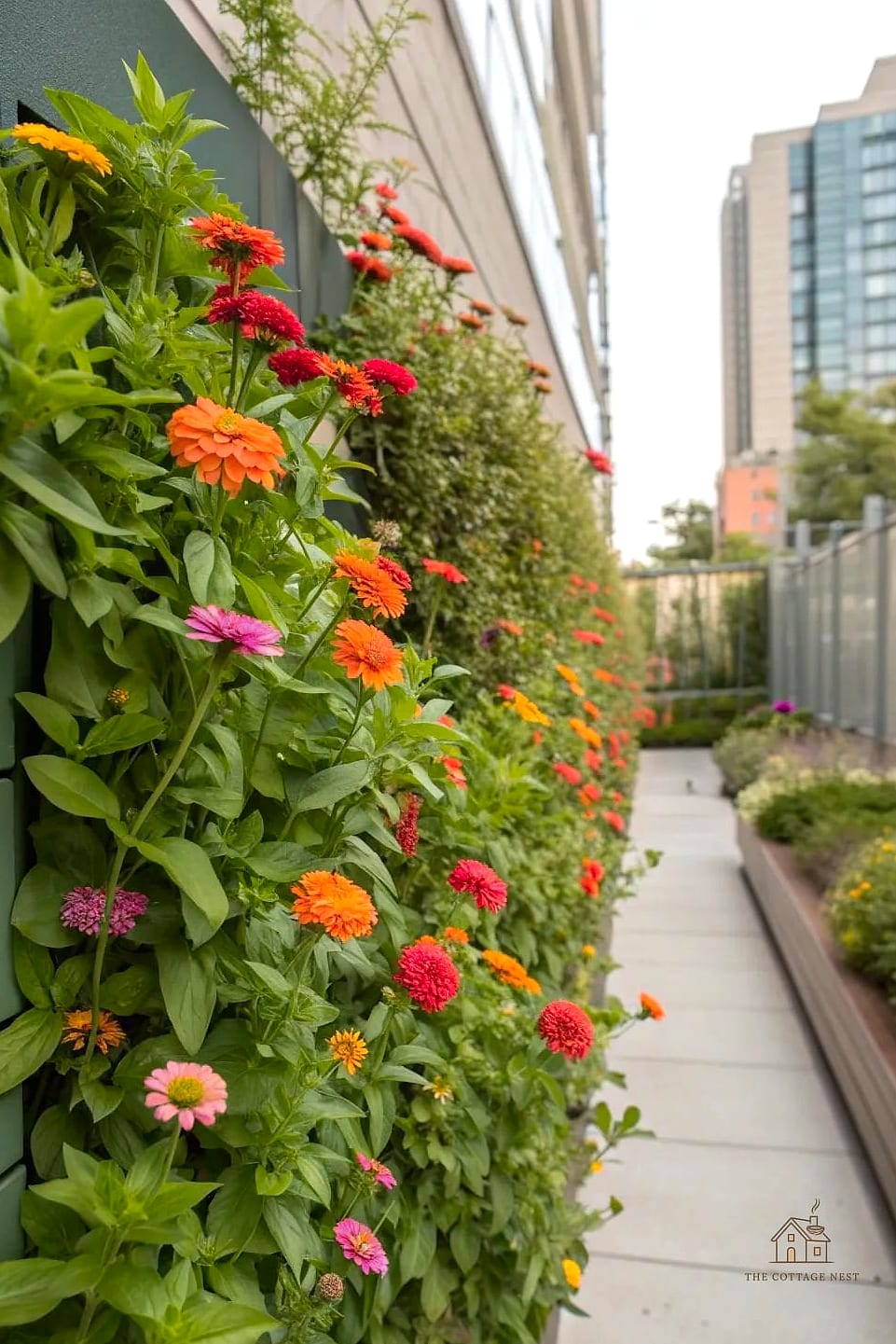 40 Amazing Zinnias Garden Ideas on a Budget 7 Try a Vertical Zinnia Wall With Pallet Planters