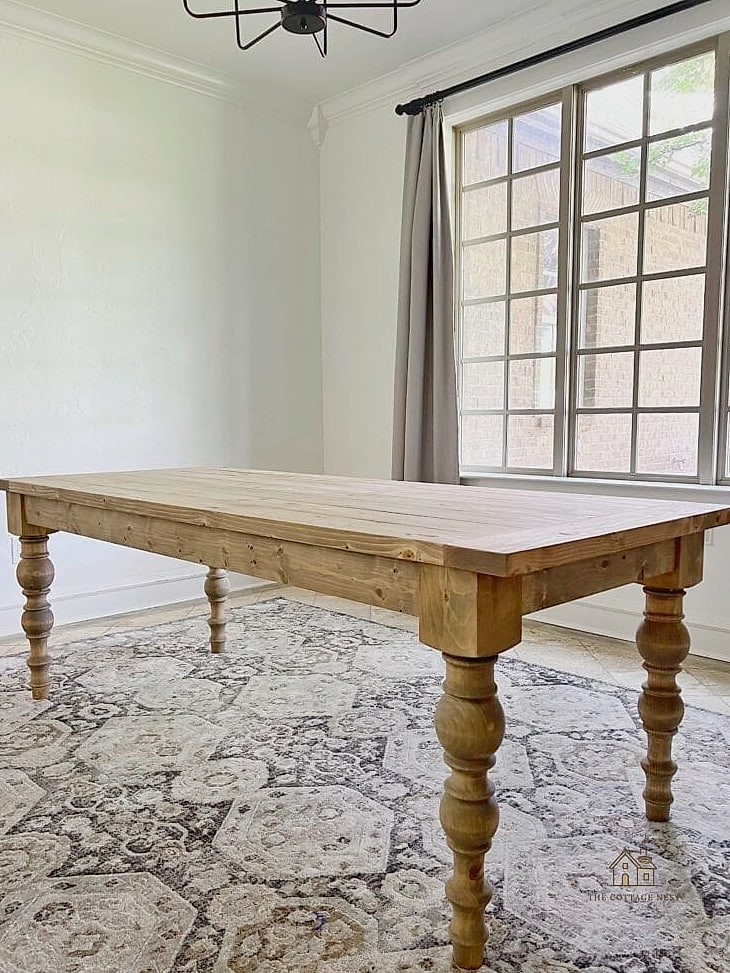 25 Chic Farmhouse Dining Room Table Ideas for a Beautiful Home 5 Turned Leg Farmhouse Table