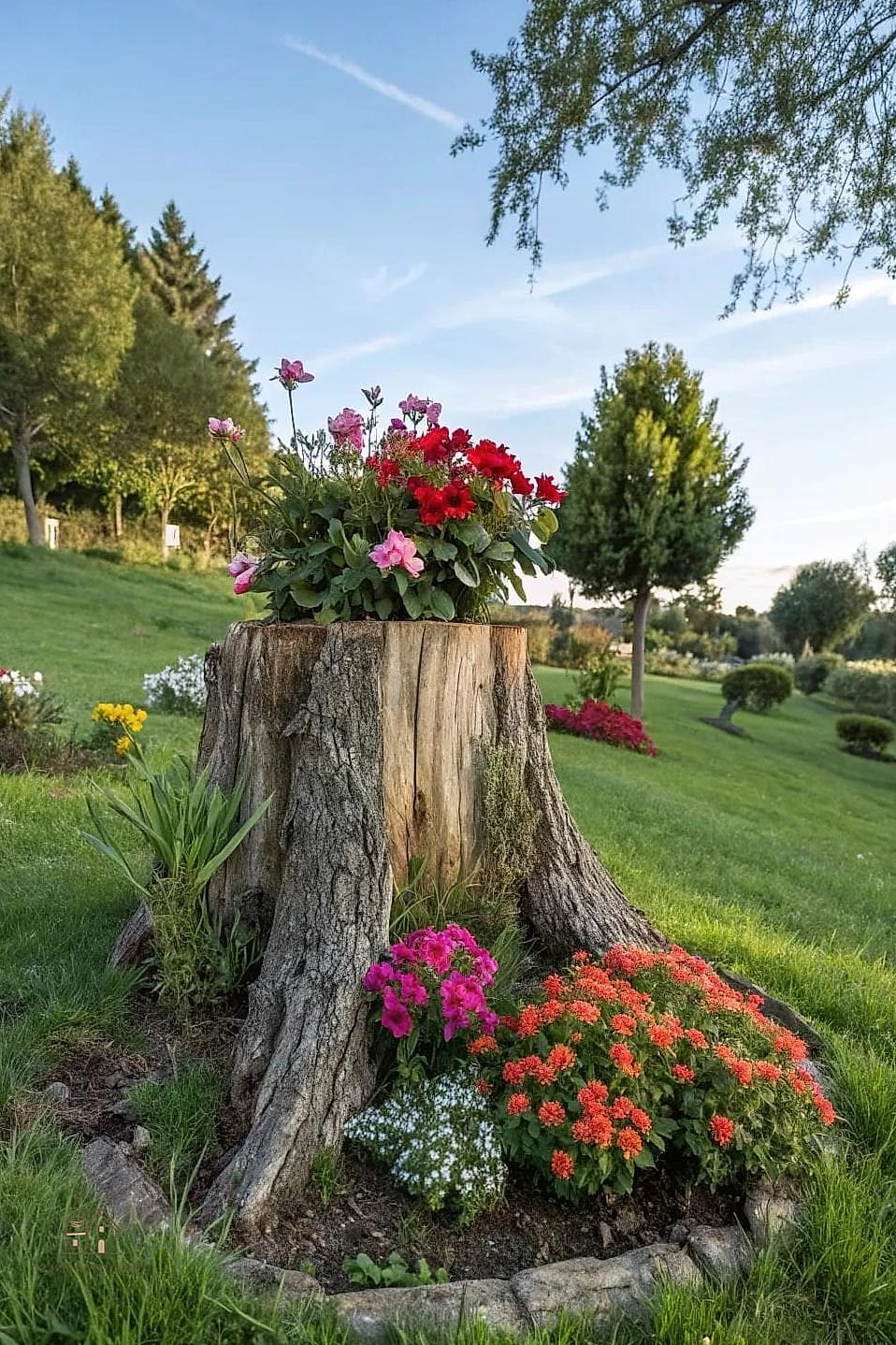 45 Creative Tree Stump Ideas Outdoor That Will Inspire You 28 Turn It Into a Plant Stand for Pots