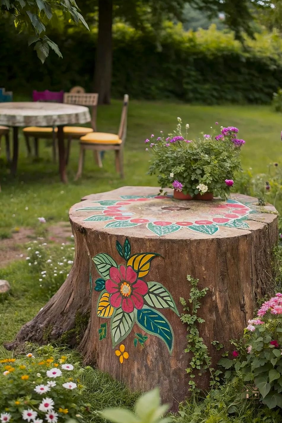 45 Creative Tree Stump Ideas Outdoor That Will Inspire You 31 Turn It Into a Rustic Cake or Dessert Stand