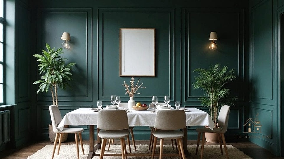 25 Stunning Dining Room Accent Wall Ideas You'll Absolutely Love 20 Two-Tone Color Blocking