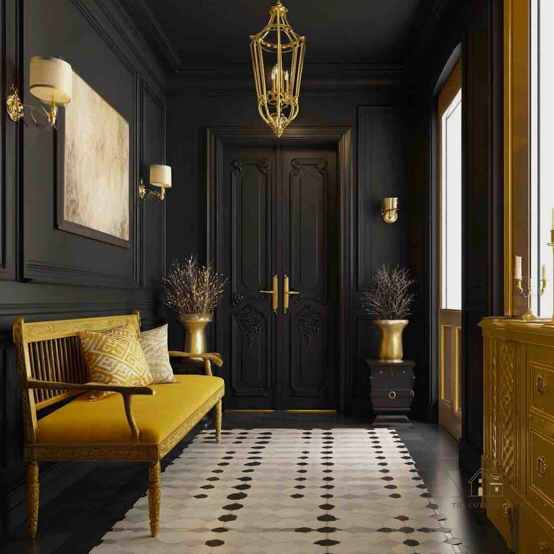 35 Stunning Entryway Accent Wall Ideas You'll Absolutely Love 19 Two-Tone Paint Wall