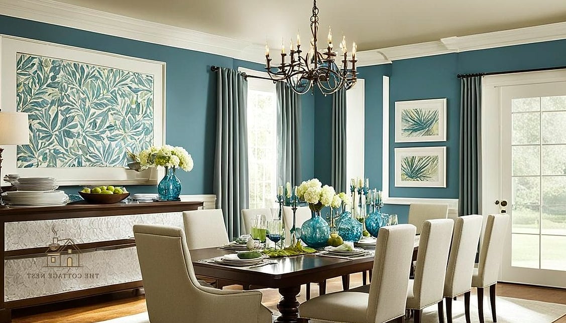 45 Gorgeous Dining Room Paint Color Ideas That Are Totally Doable 45 Two-Tone Color Blocking