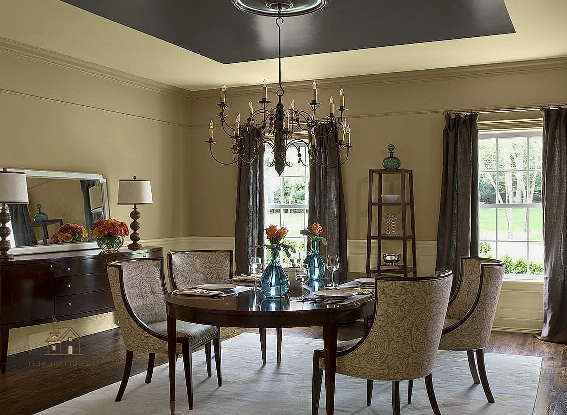 50 Amazing Dining Room Built In Ideas on a Budget 41 Two-Tone Painted Built-Ins