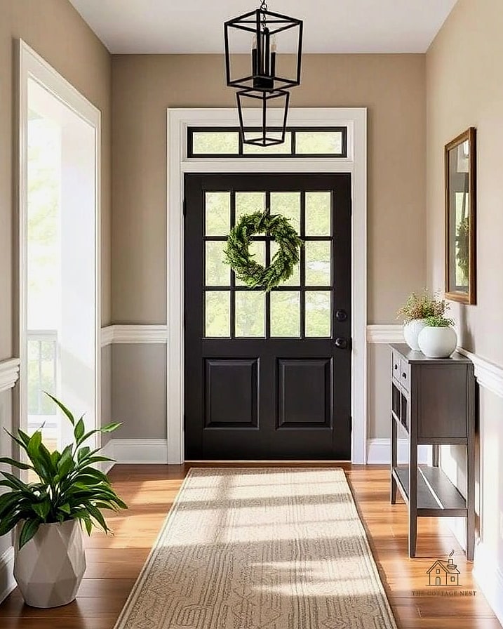 20 Cozy Entryway Runner Rug Ideas Worth Pinning 16 Two-Tone Runners for a Minimalist Entry