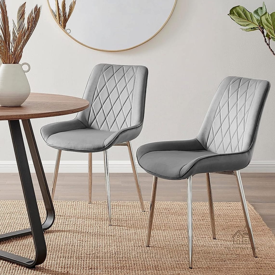 40 Clever Grey Dining Room Ideas for Every Style 5 Two-Tone Dining Chairs