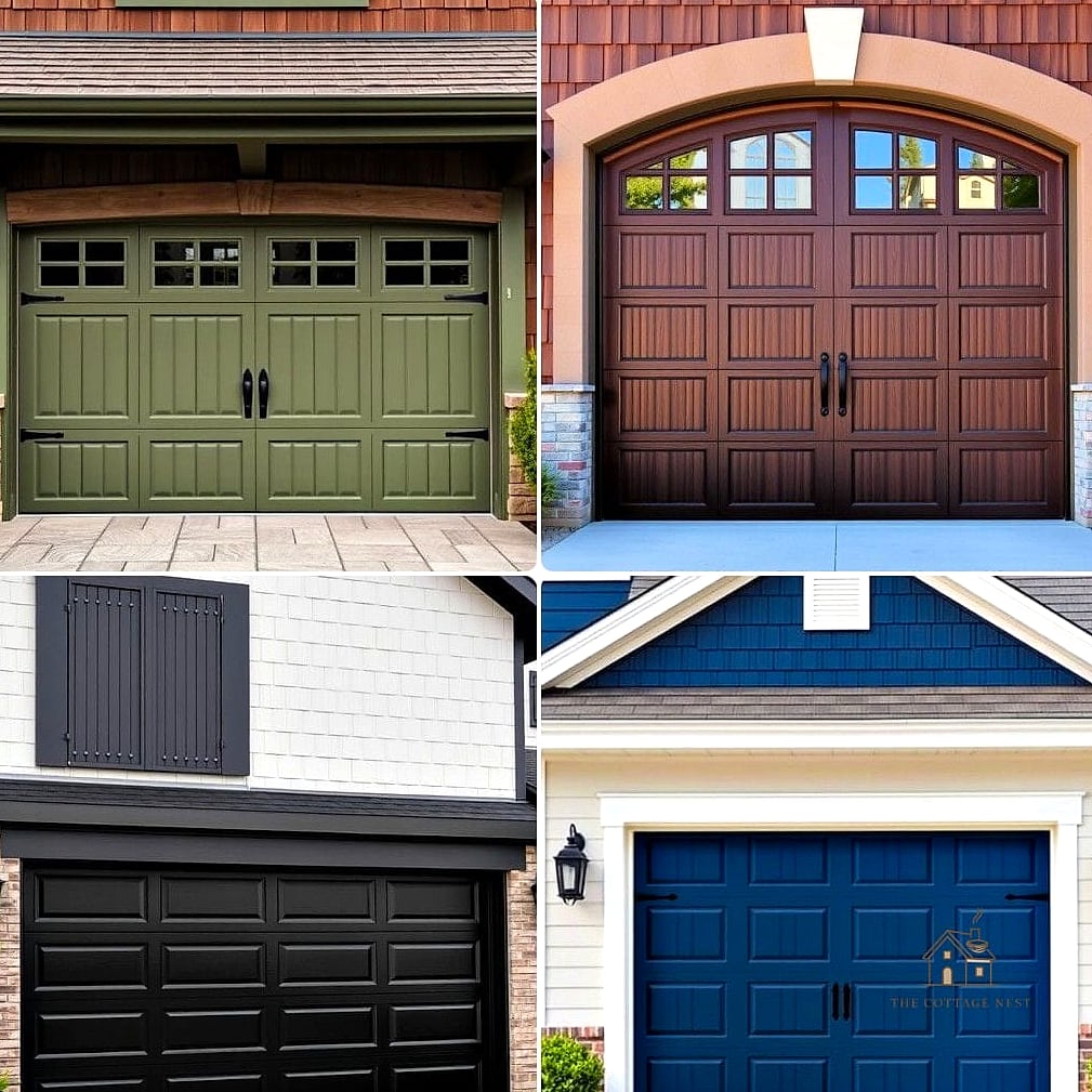 45 Chic Garage Painting Ideas for a Beautiful Home 45 Two-Tone Garage Door Panels