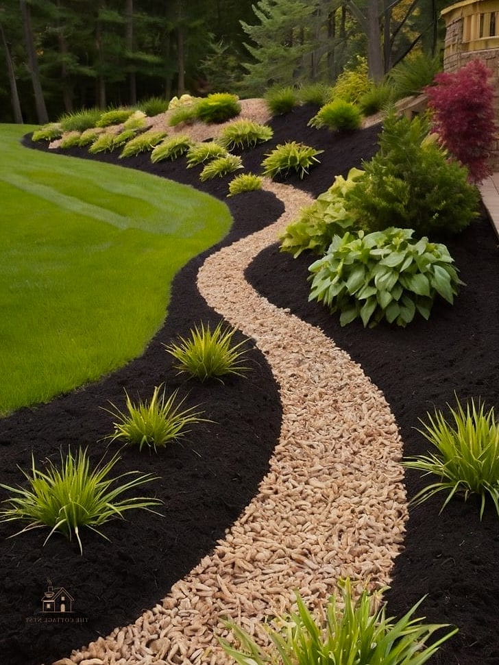 Two-Tone Mulch Beds for Visual Interest