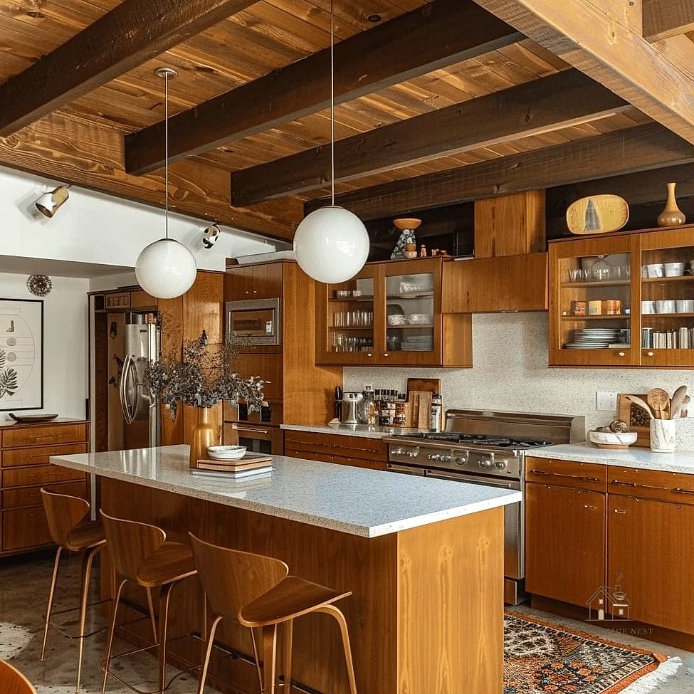 Two Toned Kitchen Pass Through