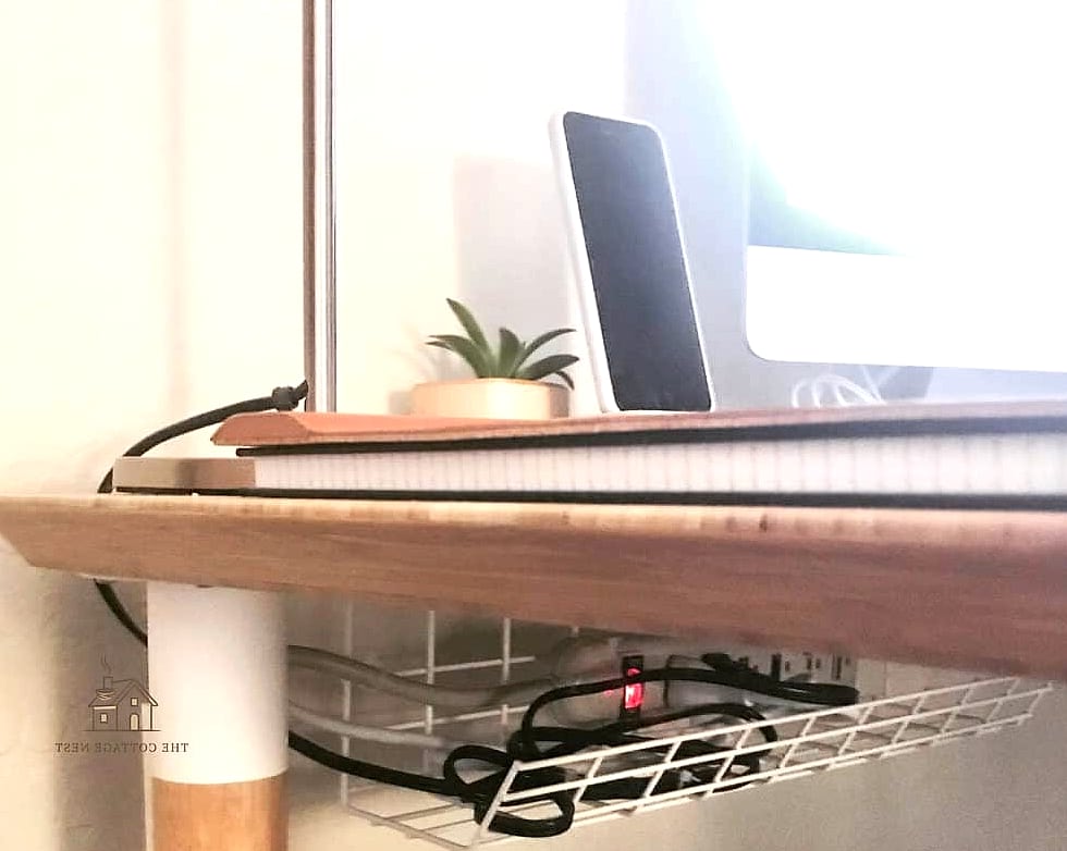 50 Beautiful College Dorm Desk Ideas to Transform Your Space 18 Under-Desk Cable Management Tray