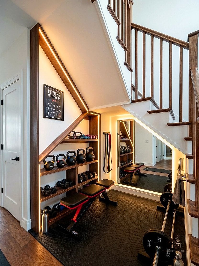 35 Stunning Home Gym Ideas Small Garage You'll Absolutely Love 12 Under-Stair Storage Nook