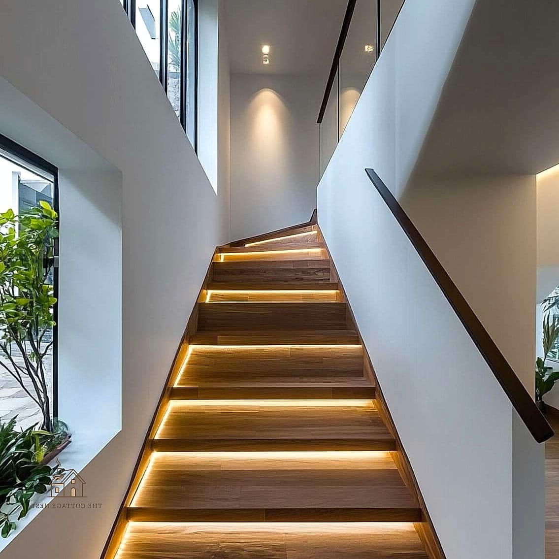 50 Clever Staircase Lighting Ideas for Every Style 49 Under-Step LED Motion Strips for Basements