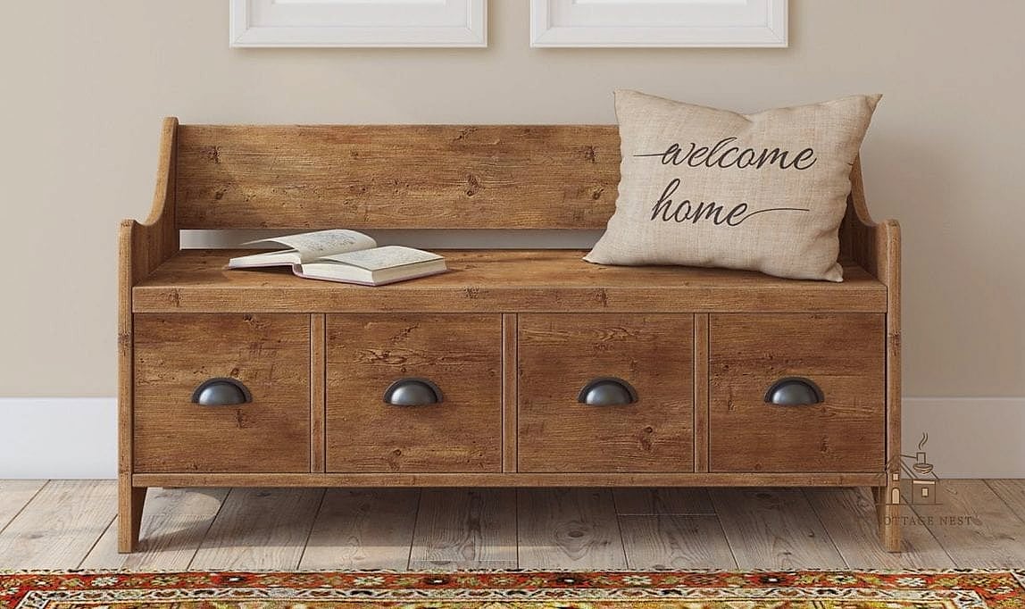 30 Amazing Entryway Bench Ideas on a Budget 5 Upholstered Bench with Hidden Storage