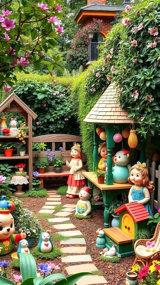 35 Brilliant Cottage Garden Ideas to Copy Right Now 34 Use Antique Garden Ornaments