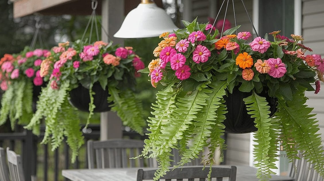 40 Amazing Zinnias Garden Ideas on a Budget 38 Use Hanging Baskets for Trailing Dwarf Varieties