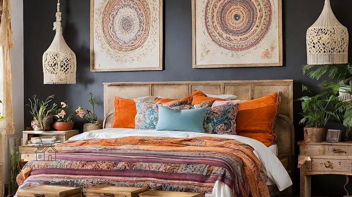 45 Dreamy Boho Bedroom Ideas That Feel Like a Retreat 27 Use Mismatched Nightstands