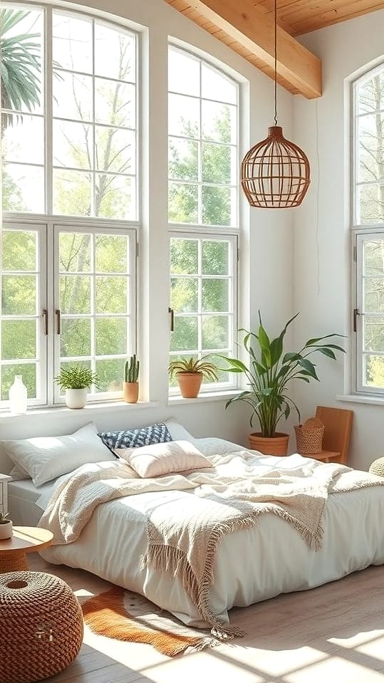 45 Dreamy Boho Bedroom Ideas That Feel Like a Retreat 30 Use Natural Fiber Window Shades