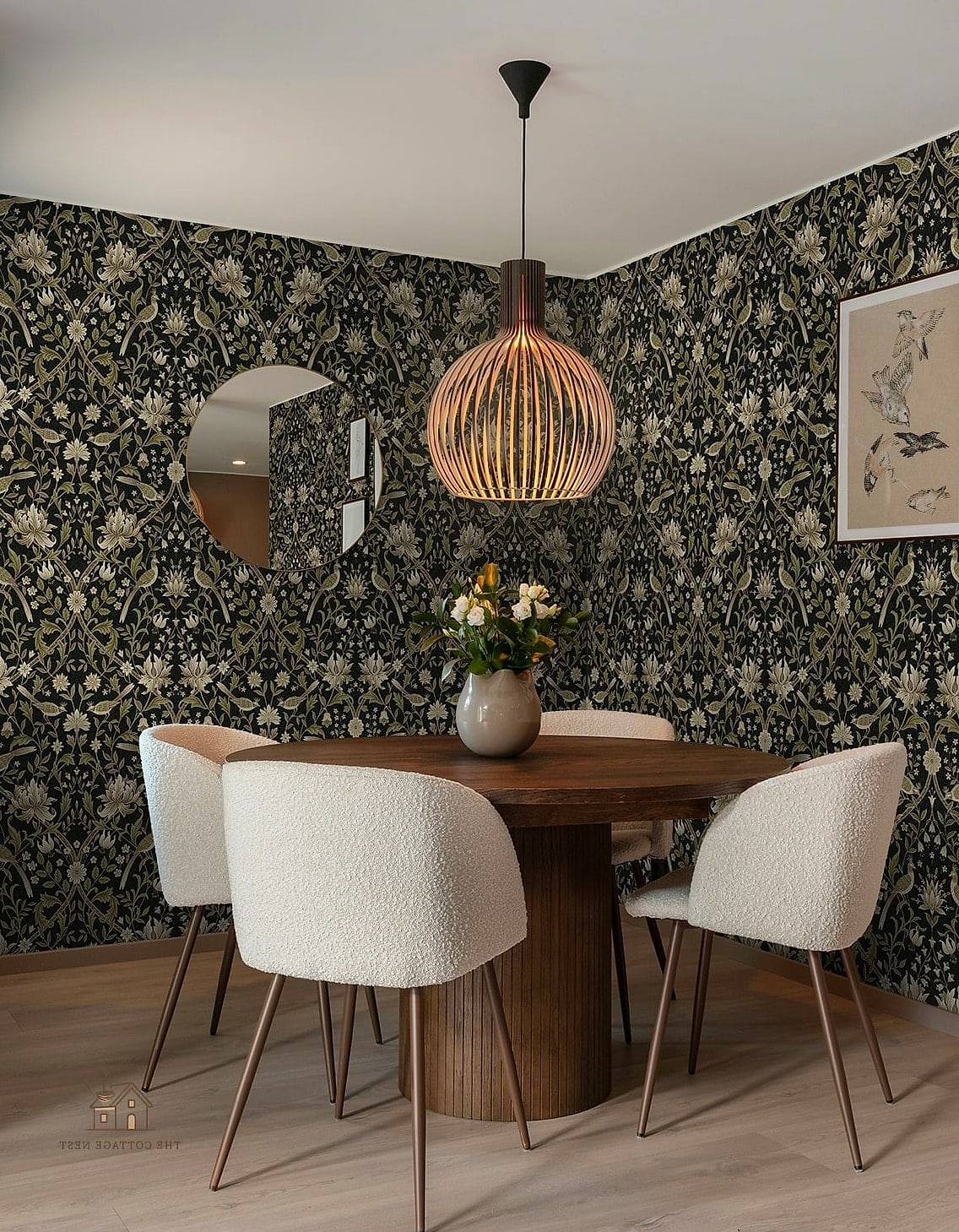 30 Amazing Dining Room Decor Ideas on a Budget 14 Use Removable Wallpaper