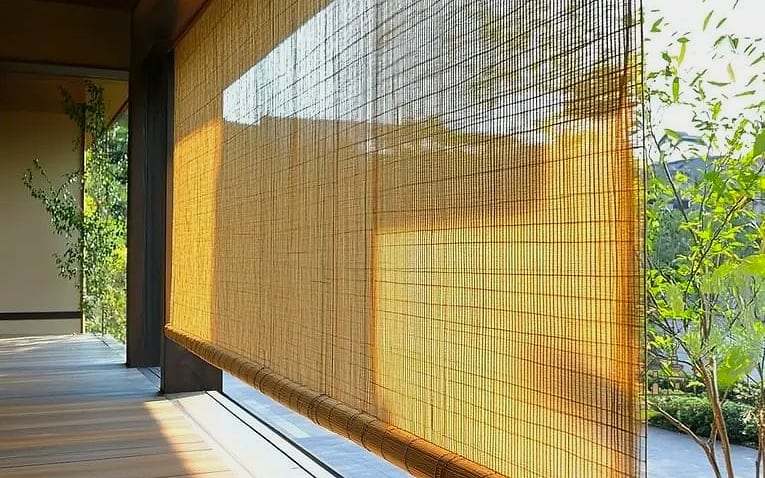 Use Vertical Screening with Reed or Bamboo Panels