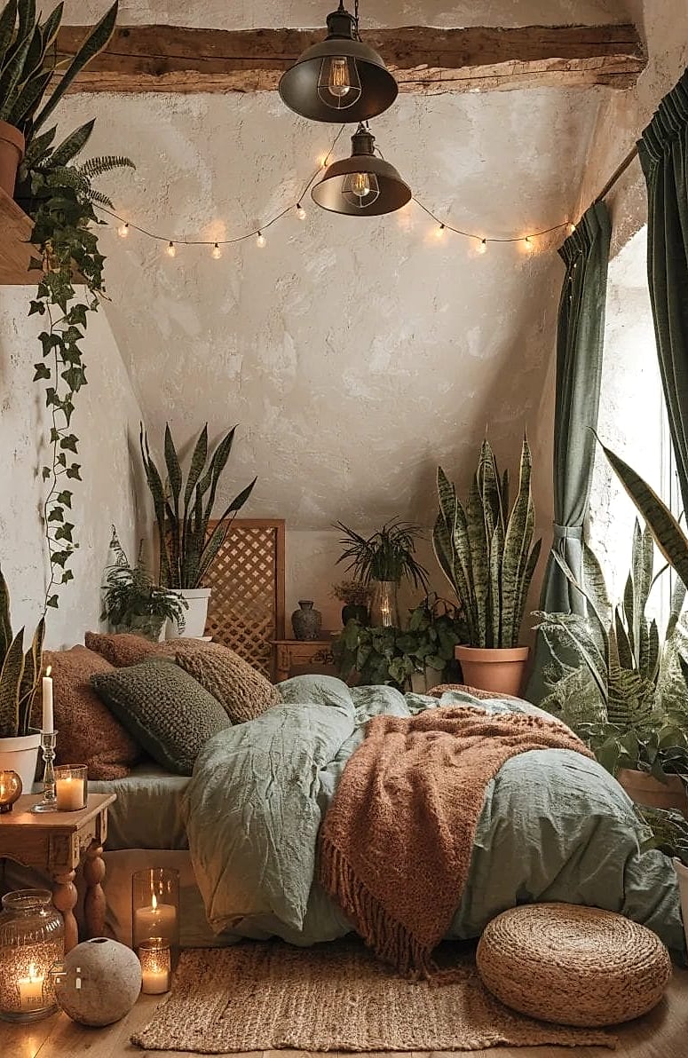 45 Dreamy Boho Bedroom Ideas That Feel Like a Retreat 40 Use Warm, Dimmable Lighting Throughout