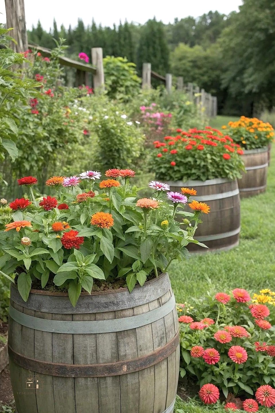 40 Amazing Zinnias Garden Ideas on a Budget 35 Use Wine Bottles as Border Edging