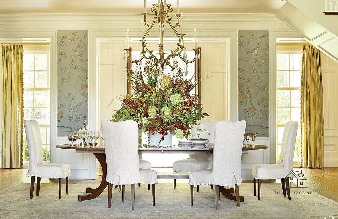 30 Amazing Dining Room Decor Ideas on a Budget 31 Use Woven Placemats and Chargers