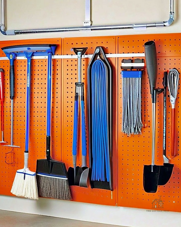 45 Stunning Garage Organization Ideas You'll Absolutely Love 39 Vertical Broom and Mop Holder