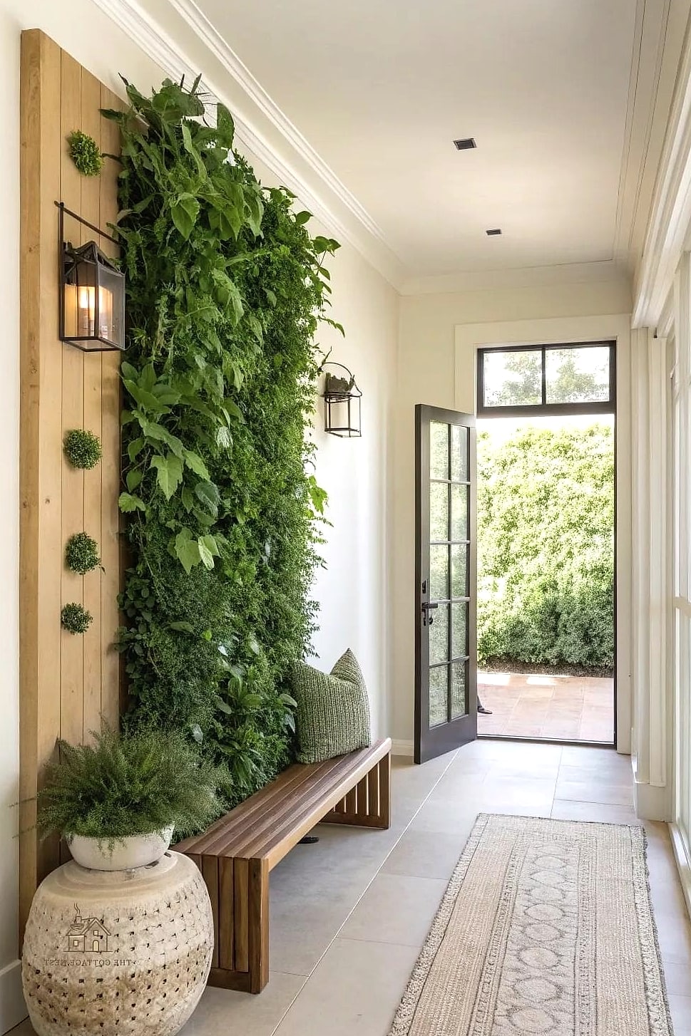 35 Stunning Entryway Accent Wall Ideas You'll Absolutely Love 29 Vertical Garden Wall
