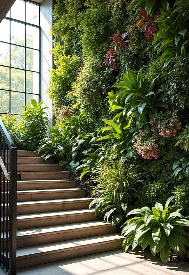 25 Gorgeous Under Stairs Ideas That Are Totally Doable 19 Vertical Garden or Plant Display