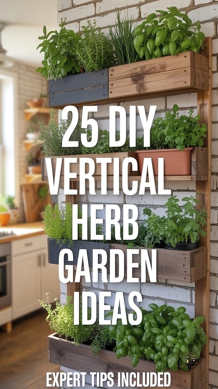 15 Stunning Garden Ideas For Small Spaces You'll Absolutely Love 2 Vertical Herb Wall