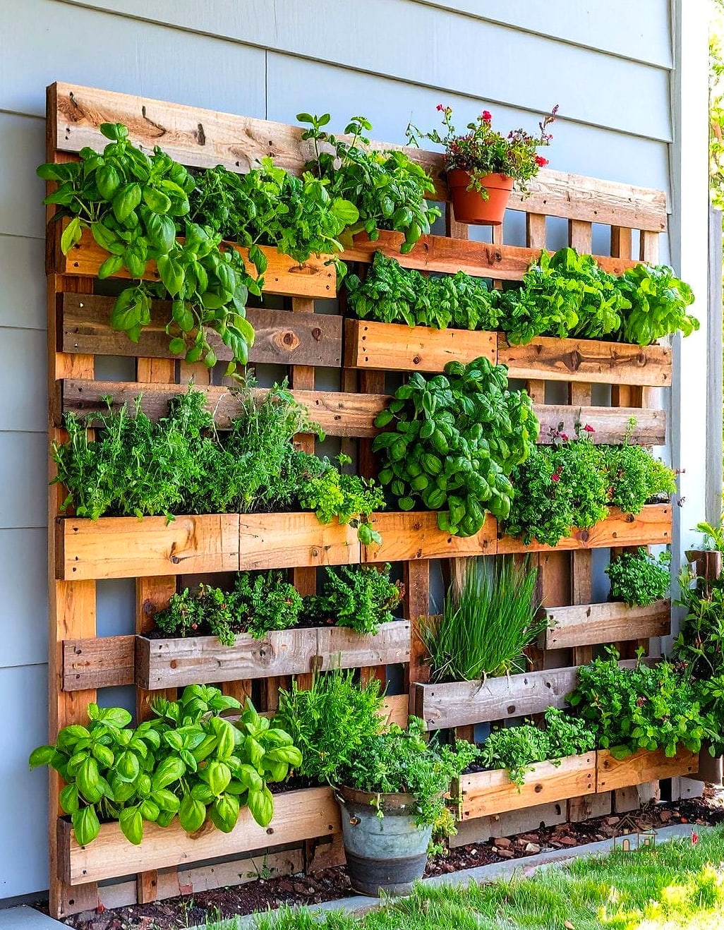 30 Amazing Front Yard Landscaping Ideas on a Budget 21 A Vertical Herb or Succulent Wall