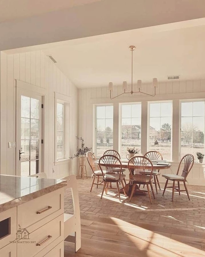 50 Amazing Dining Room Built In Ideas on a Budget 21 Vertical Shiplap Accent with Shelf