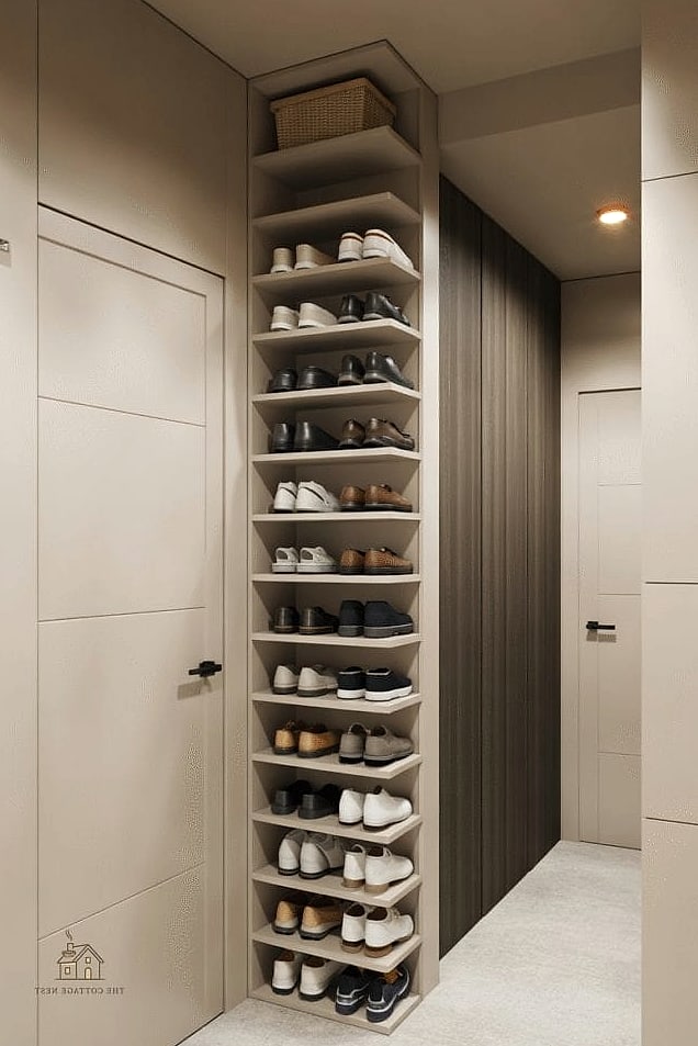 35 Creative Narrow Entryway Ideas That Will Inspire You 4 Vertical Shoe Cabinet