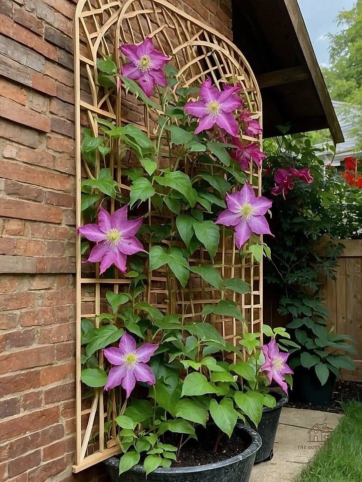 45 Stunning Corner Flower Bed Ideas You'll Absolutely Love 17 Vertical Trellis Corner Garden