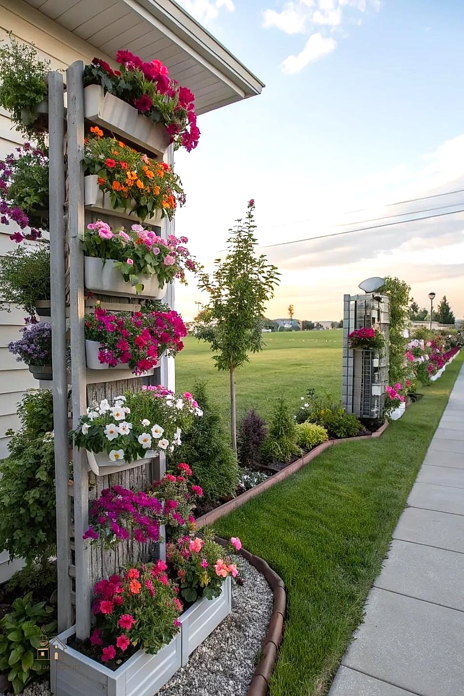 Vertical Trellis Flower Bed