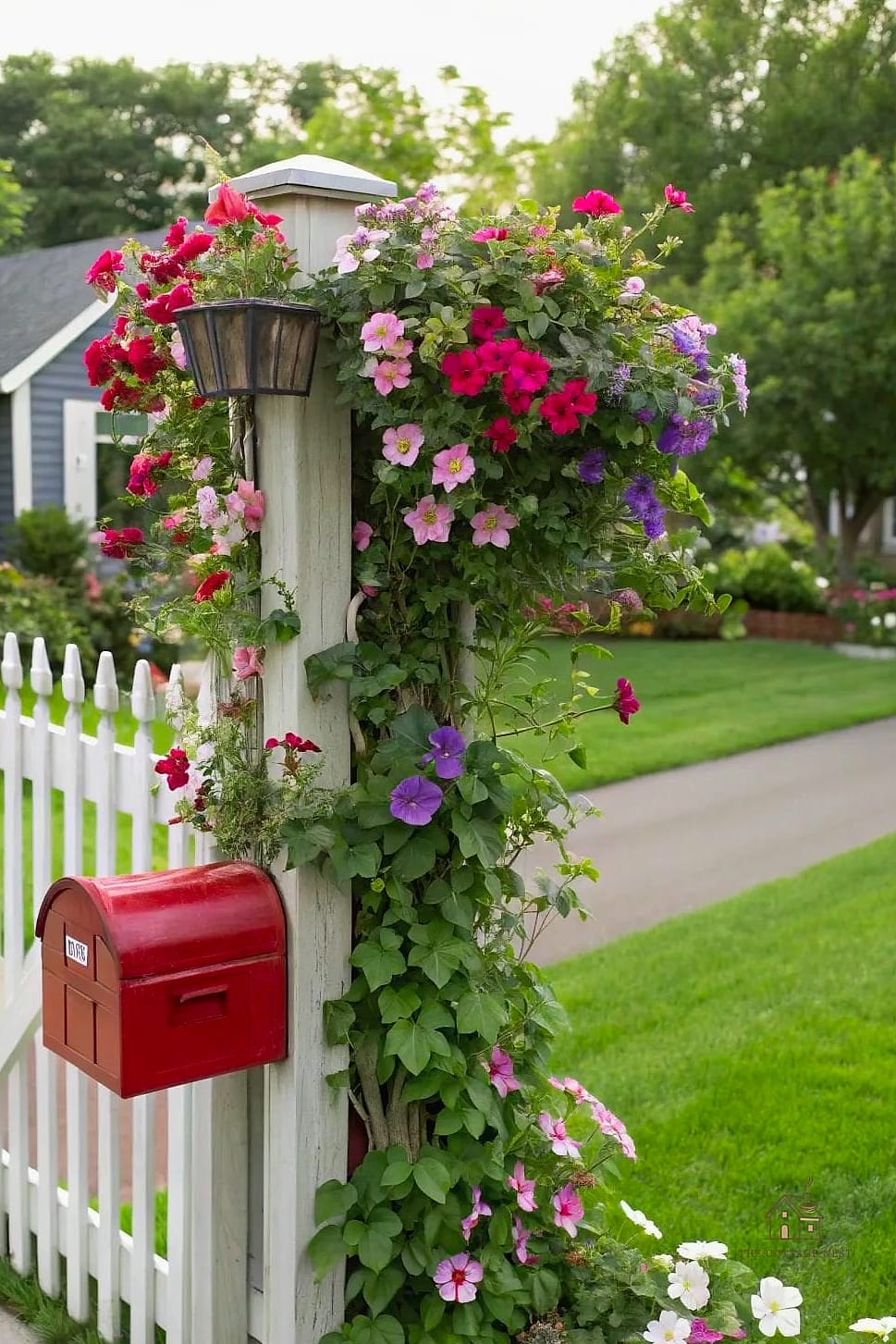 Vertical Trellis Behind the Mailbox