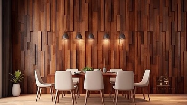 25 Stunning Dining Room Accent Wall Ideas You'll Absolutely Love 11 Vertical Wood Slat Wall