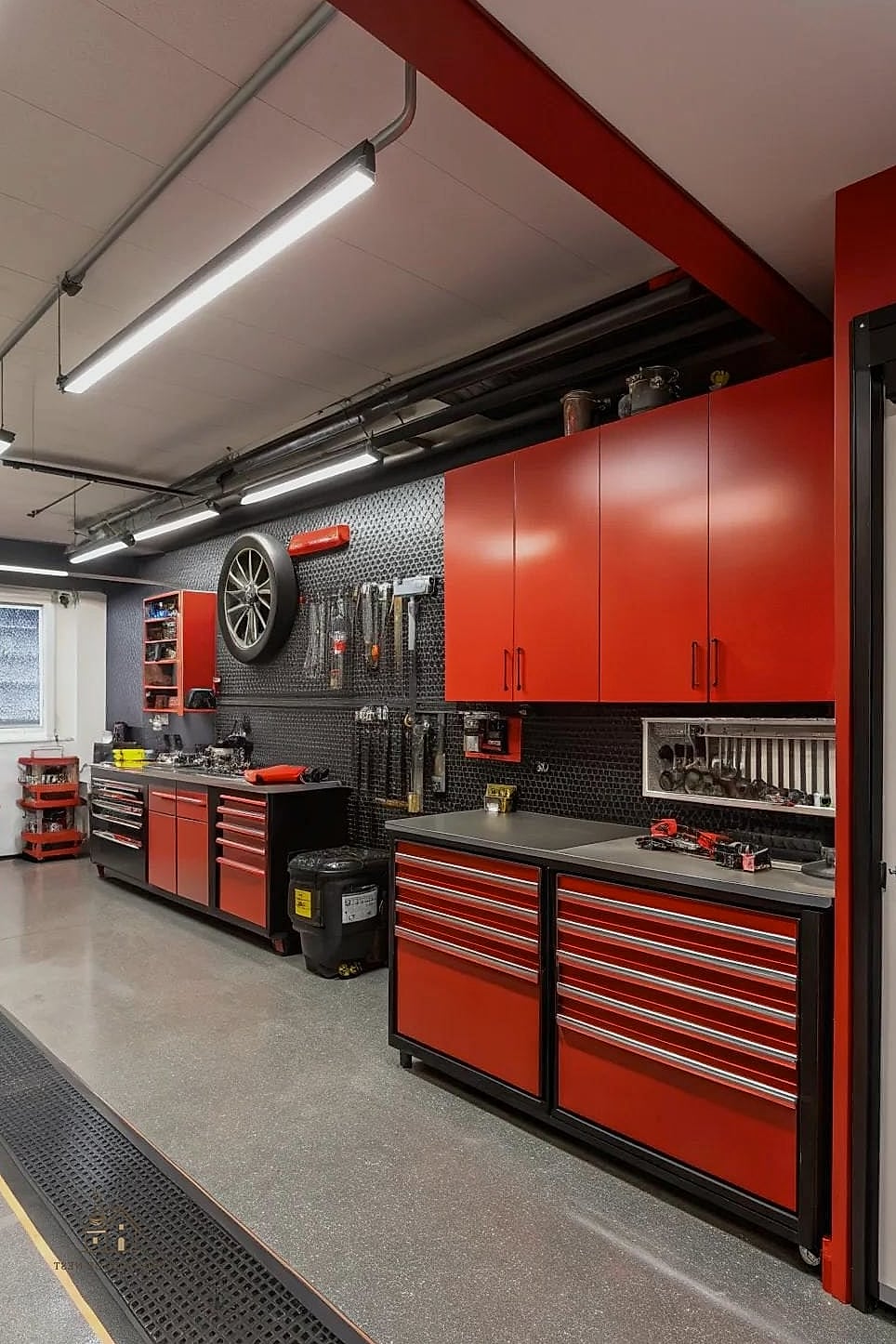 50 Amazing Garage Paint Colors Walls Ideas on a Budget 20 Vibrant Red Accent Wall