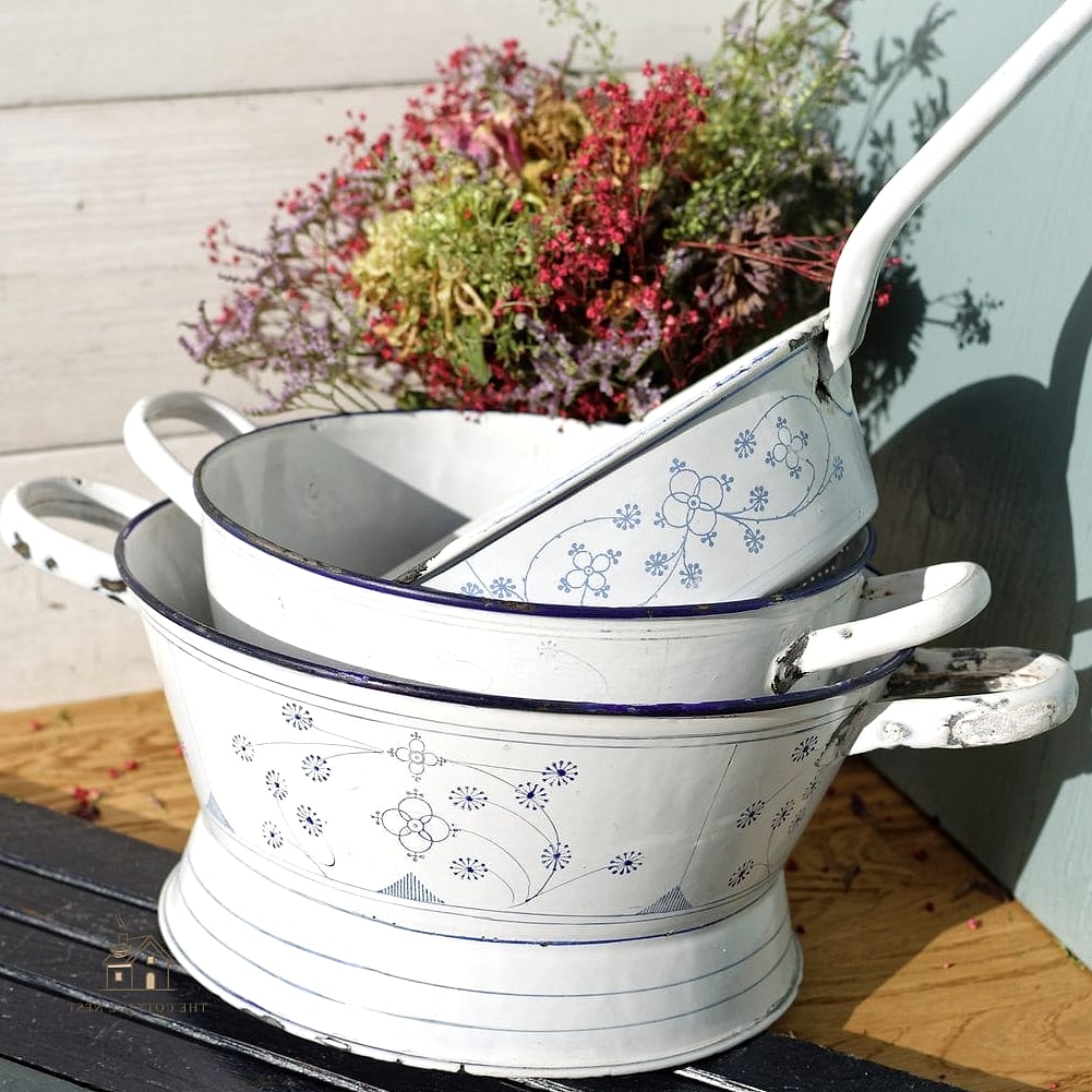 Vintage Enamelware as Decor