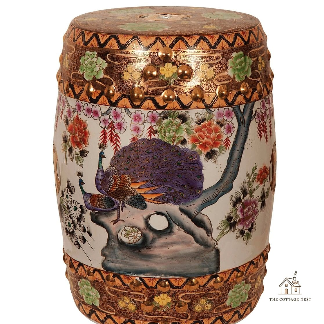 15 Chic Garden Decor Ideas for a Beautiful Home 2 Vintage Garden Stools as Side Tables