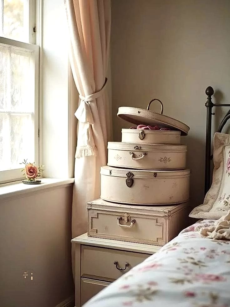 Vintage Hatbox Storage