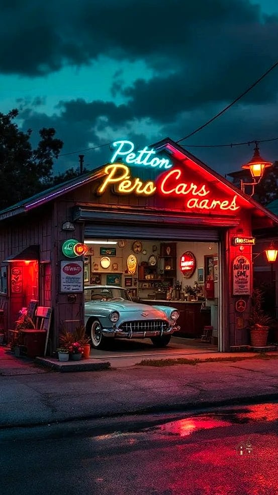 Vintage Neon Sign Wall
